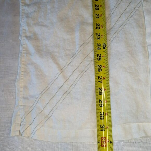 Reunion Men's Linen White Button Up Light Weight Shirt XXL - Picture 2 of 7